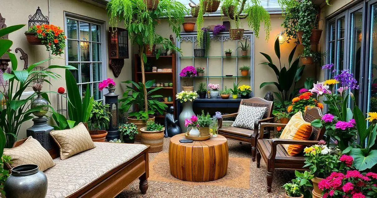 Ideias de decoração para jardins internos